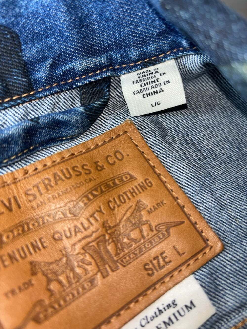 Levi's Premium Phalarope Camo Trucker Jean Jacket - Picture 5 of 5